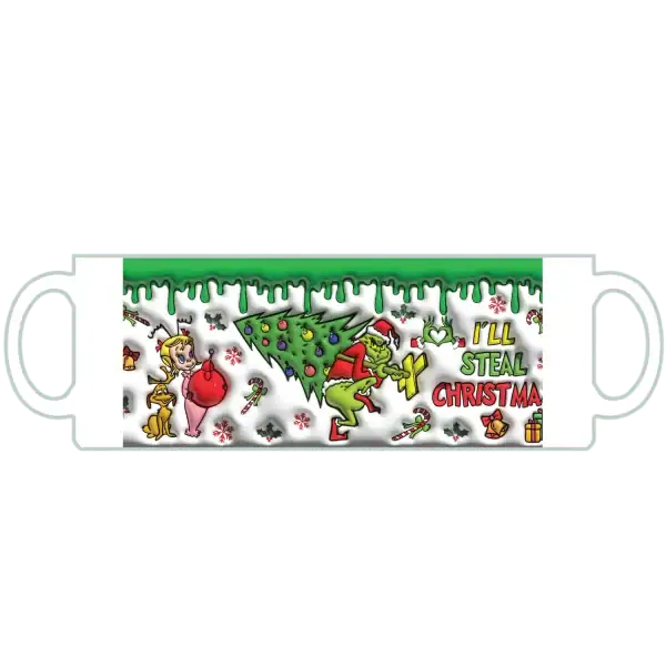 Grinch karácsonyfát lop bögre