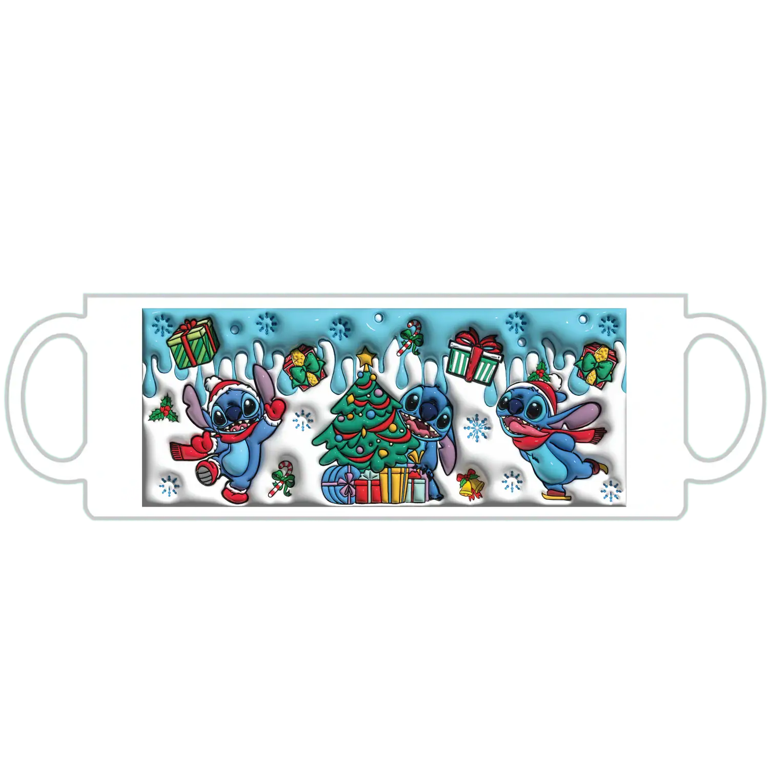 Stitch karácsonyfája bögre