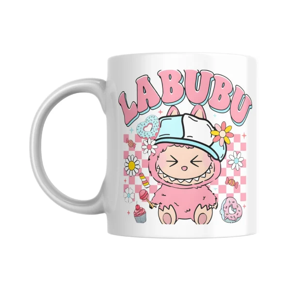 Labubu, rózsaszín bögre