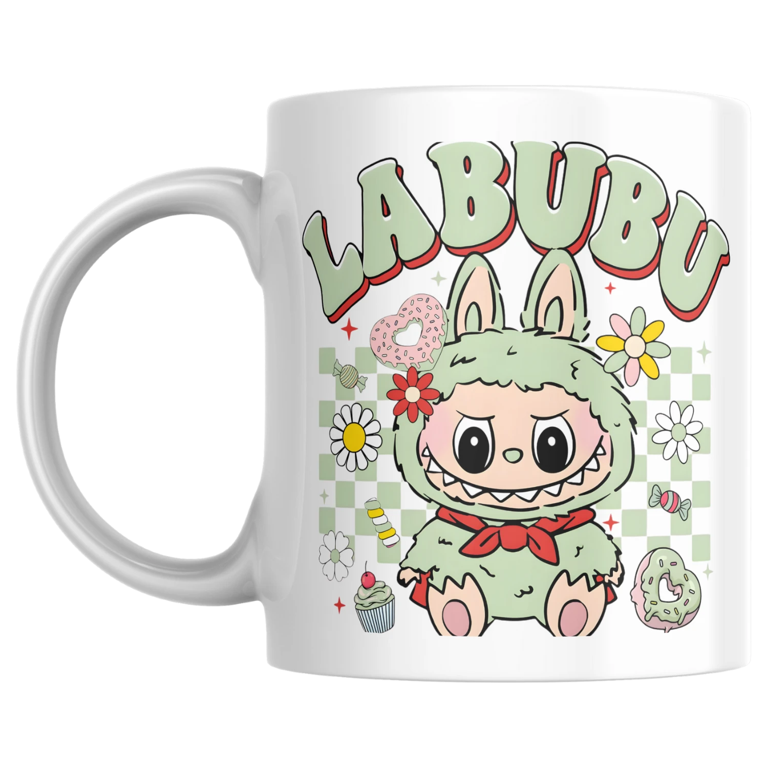 Labubu, világoszöld bögre