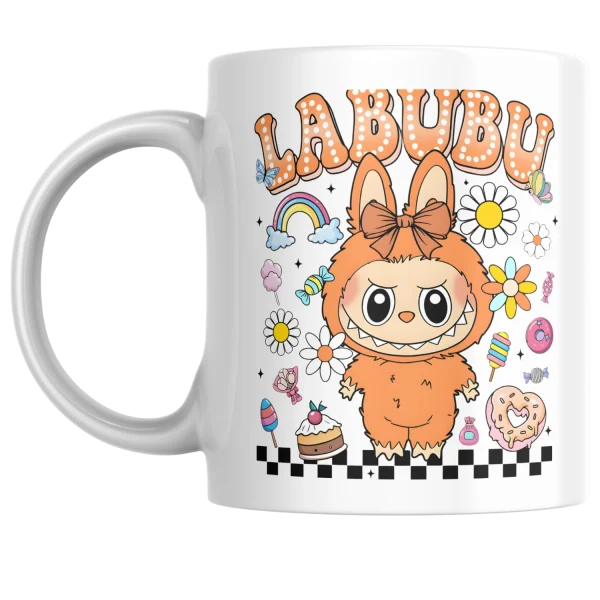 Labubu, narancssárga bögre
