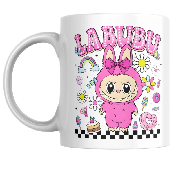 Labubu, pink bögre