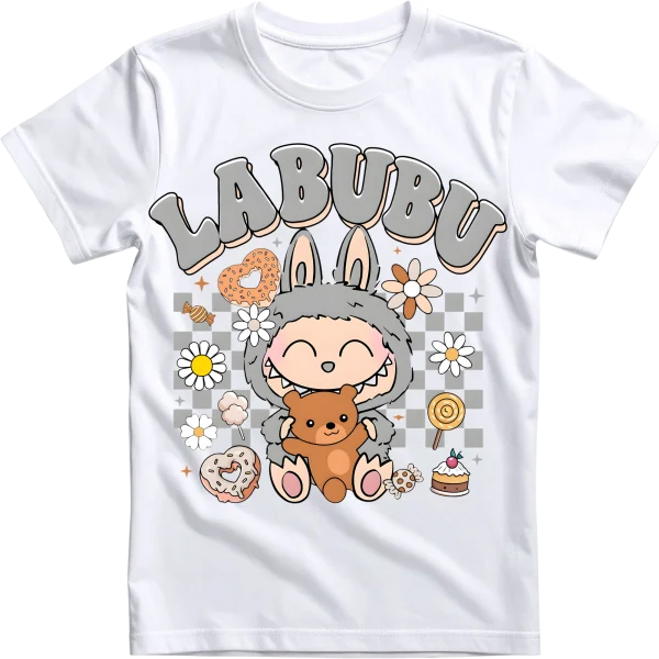 Labubu macival, szürke