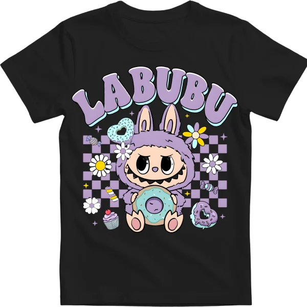 Labubu és a fánk, lila